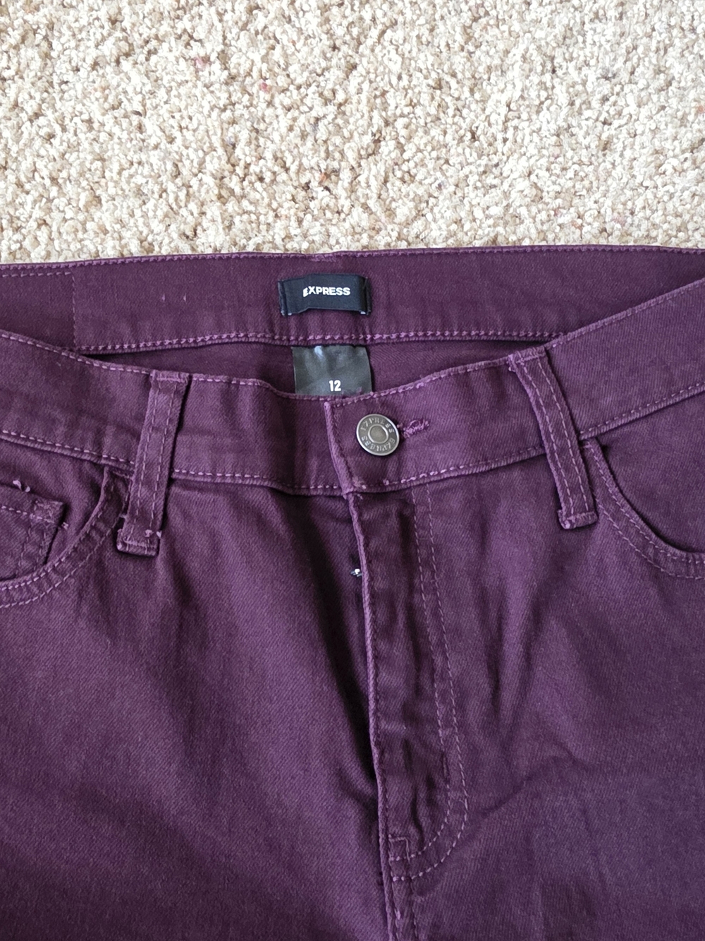 Express Women's Skinny Jeans in Deep Plum